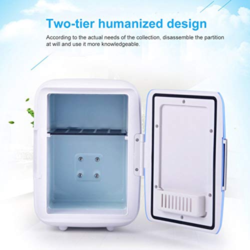 Mini refrigerador doméstico de 4L Refrigeradores de doble uso Congelador de refrigerador de coche de bajo ruido Caja de hielo frío Caja de preservación del calor térmico-Blanco (BCVBFGCXVB)