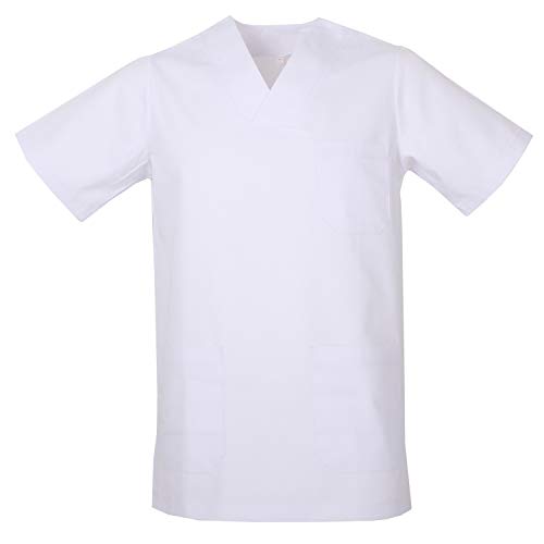 MISEMIYA - Casaca Unisex MÉDICO Enfermera Uniforme Limpieza Laboral ESTÉTICA Dentista Veterinaria Sanitario HOSTELERÍA - Ref.817 - S, Blanco