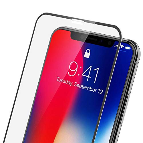 MisVoice Protector de Pantalla para iPhone Xs Max,Protector de Pantalla de Vidrio Templado de Cobertura Completa con Borde a Borde, Ultra Transparente,sin Huellas,sin Tortillas,Fácil de Instalar,2.5D