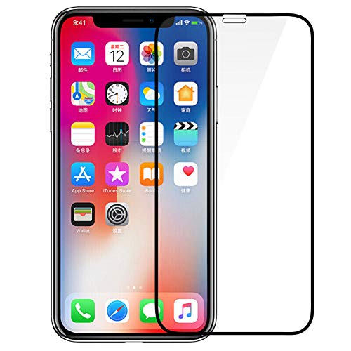 MisVoice Protector de Pantalla para iPhone Xs Max,Protector de Pantalla de Vidrio Templado de Cobertura Completa con Borde a Borde, Ultra Transparente,sin Huellas,sin Tortillas,Fácil de Instalar,2.5D