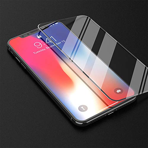 MisVoice Protector de Pantalla para iPhone Xs Max,Protector de Pantalla de Vidrio Templado de Cobertura Completa con Borde a Borde, Ultra Transparente,sin Huellas,sin Tortillas,Fácil de Instalar,2.5D