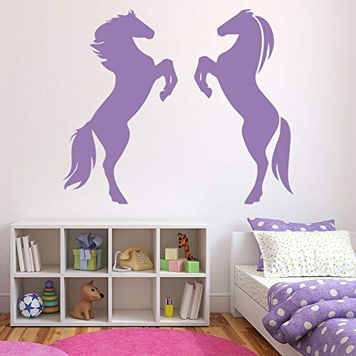 mlpnko Un Caballo habitación Infantil Tatuajes de Pared niños jardín de Infantes Vinilo Ventana Pegatinas Pareja Arte Mural,CJX13770-55x64cm