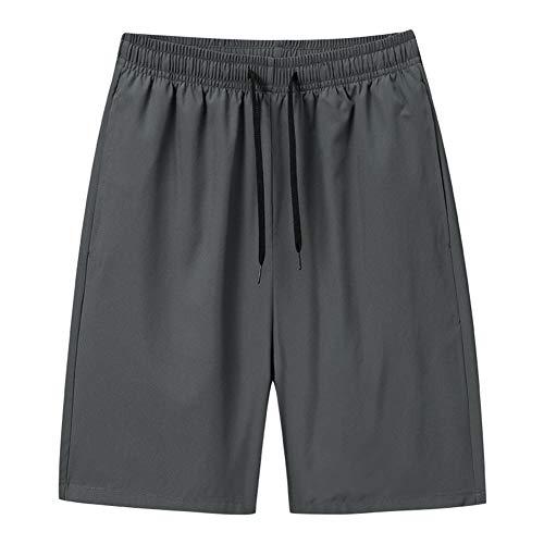 Moaly Silas de Hielo de Secado Rápido Hombres Pantalones Cortos Casuales con Bolsillo Cordón Cintura Diario Transpirable Viaje en Casa Verano Playa Shorts