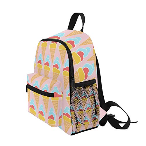 Mochila para niños Heladería Pink Kindergarten Preescolar Bolsa para niñas de niños pequeños