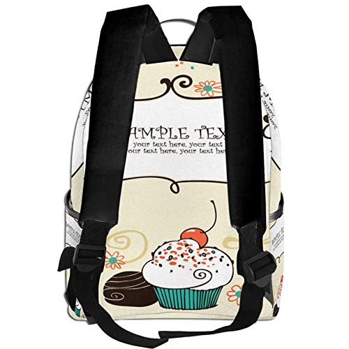 Mochilas Escolares Bolsa Daypack Mochila Tipo Casual para Niños Niñas para Portátiles Netbooks Receta Pastel De Magdalena Hornear Dulce