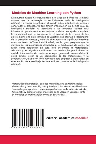 Modelos de Machine Learning con Python: Con aplicaciones a la Industria Avícola