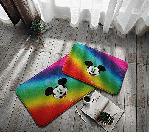 mohanshop Alfombrillas Antideslizantes 3D,Mickey Mouse De Dibujos Animados|Alfombrillas Interiores Y Exteriores para Puerta De Entrada | Súper Absorbente | Alfombra De Dormitorio 40X60Cm