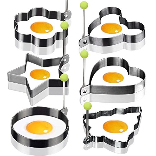 Molde antiadherente para hornear huevos fritos, moldes para panqueques, galletas, moldes para hornear, herramienta de cocina de acero inoxidable