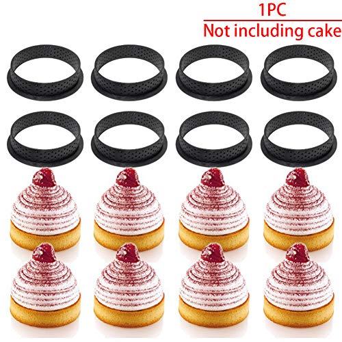 Molde de pastel Mousse Circle Silicona Herramienta de decoración de forma redonda Cortador perforado Anillo para hornear Cocina Tarta Postre francés Antiadherente DIY