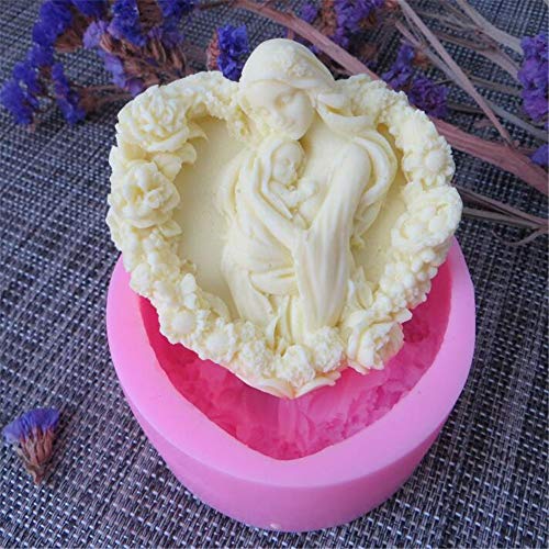 Molde de silicona hecho a mano con diseño de rosas en 3D, para decoración de tartas y fondant, para hacer velas, chocolate, azúcar, arcilla, aromaterapia, piedra
