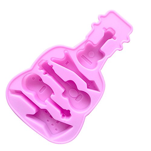 Moldes de Pastel/repostería/pan/hielo guitarras moldes para hornear silicona molde alimentos anti adhesiva 5 agujeros color aleatorio