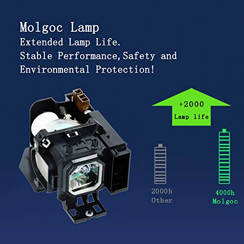 Molgoc® VT85LP / 50029924 Lámpara de repuesto para proyector con carcasa compatible para NEC VT480/VT490/VT491/VT495/VT580/VT590/VT595/VT695