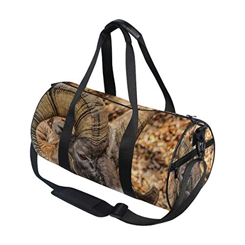 Montoj Cool Big Horn Ram Bolsa de lona grande para gimnasio