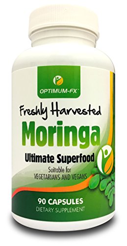 MORINGA Cápsulas 100% Moringa Olefeira Premium Cruda y Pura Cosechada Directamente Del Árbol De Moringa Detox Natural 90 Cápsulas Aptas Para Vegetarianos