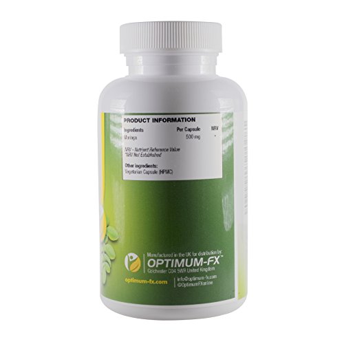 MORINGA Cápsulas 100% Moringa Olefeira Premium Cruda y Pura Cosechada Directamente Del Árbol De Moringa Detox Natural 90 Cápsulas Aptas Para Vegetarianos