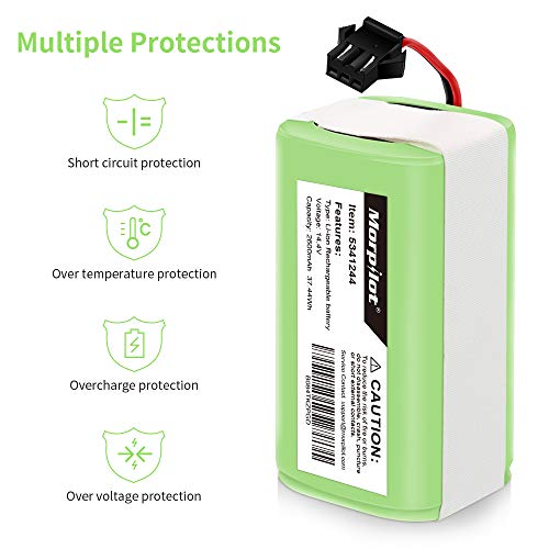 morpilot Batería Reemplazo para Conga Excellence 990, 14.4V 2600mah Li-Ion, Compatible con Conga Excellence, Conga Excellence 990, Conga 950 1090, DEEBOT N79S N79, Eufy RoboVac 11 11S 30 30C 12 35C