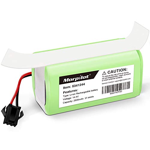 morpilot Batería Reemplazo para Conga Excellence 990, 14.4V 2600mah Li-Ion, Compatible con Conga Excellence, Conga Excellence 990, Conga 950 1090, DEEBOT N79S N79, Eufy RoboVac 11 11S 30 30C 12 35C