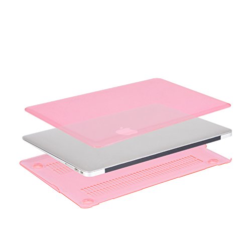 MOSISO Funda Dura Compatible con MacBook Air 13 Pulgadas (A1369 / A1466, Versión 2010-2017), Ultra Delgado Carcasa Rígida Protector de Plástico Cubierta, Rosa Cristal