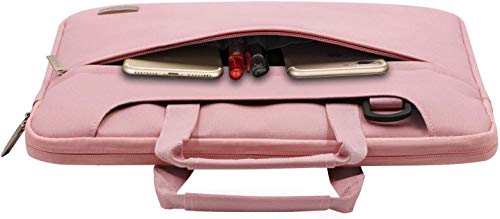 MOSISO Funda Protectora Compatible con 2019 MacBook Pro 16 A2141/15-15.6 MacBook Pro/Surface DELL HP Acer ASUS de Portátil, Bolsa de Hombro Blanda Maletín Bandolera con Cinturón de Carro, Rosa