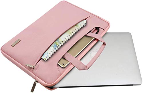 MOSISO Funda Protectora Compatible con 2019 MacBook Pro 16 A2141/15-15.6 MacBook Pro/Surface DELL HP Acer ASUS de Portátil, Bolsa de Hombro Blanda Maletín Bandolera con Cinturón de Carro, Rosa