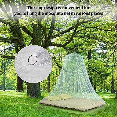 Mosquitera para cama, dosel de cama, cortinas de princesa, mosquitera de encaje, dosel para niños, protección contra moscas, interior y exterior, altura decorativa de 250 cm, color blanco