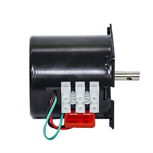 Motor eléctrico pequeño AC 220 V 28 W ajustable de baja velocidad con imán permanente para asador de tocadiscos, AC 220 V, 80 RPM, 68