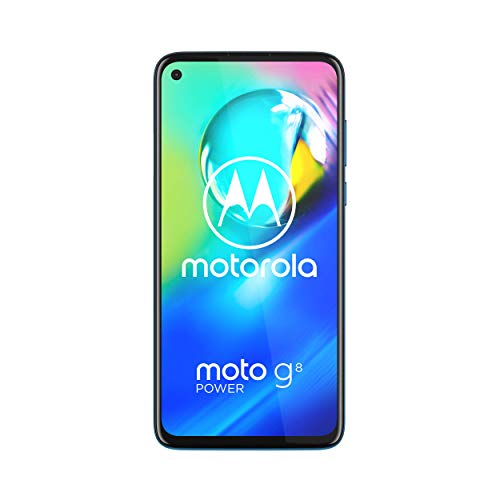 Motorola Moto G8 Power (Pantalla de 6,4" FHD+ o-notch, procesador Qualcomm Snapdragon SD665, cámara principal de 16MP, cámara macro de 2MP, batería de 5000 mAH, Dual SIM, 4/64GB, Android 10), Azul