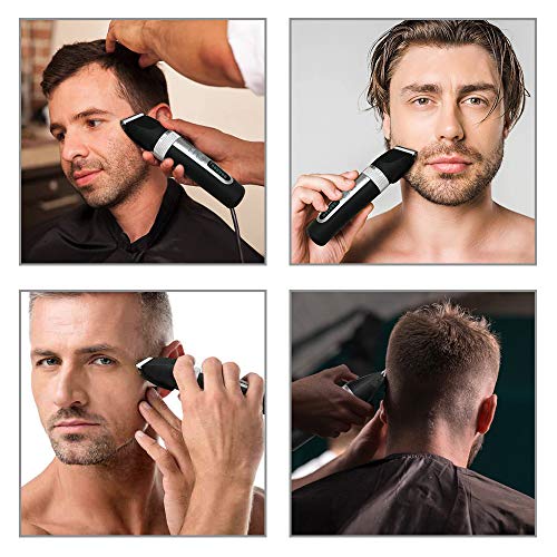 MOULEI Cortapelos Profesional Hombre Máquina de Cortar Pelo Cortador de Pelo Recargable,Barbero Electrico,Recortador de Barba Inalámbrico Y Precisión Afeitadora Corporal para Narizy Orejas