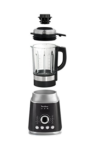 Moulinex Ultrablend Cook LM962B10 Batidoras de vaso de 1500 W de potencia y 6 programas automáticos, 6 cuchillaspantalla digital intuitiva, y vaso de Tritan ultra resistente y ligero