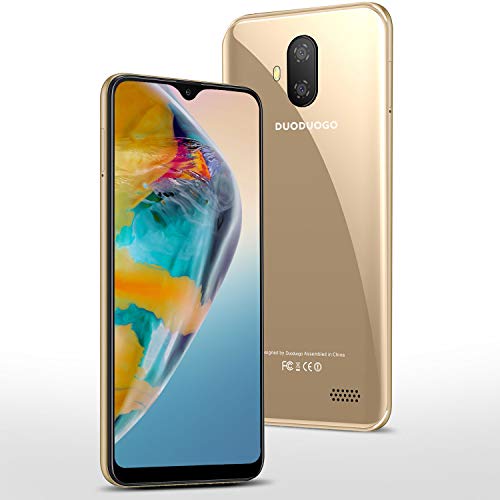 Moviles Libres Baratosde 5,5''Pulgadas Android 10.0 Certificado por Google GMS 3GB RAM 32GB/128GB ROM Smartphone Libres Quad Core Teléfono Móvil 3400mAh Moviles Barats y Buenos 4G (Oro)