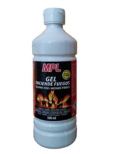 MPL Gel Enciende Fuegos para Barbacoas, Chimeneas, Estufas y Fuegos Exteriores y Camping - 500 ml