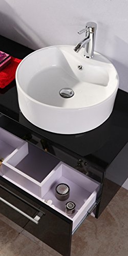 Mueble de baño con doble lavabo, modelo Cardellino, de 150 cm, grifos incluidos