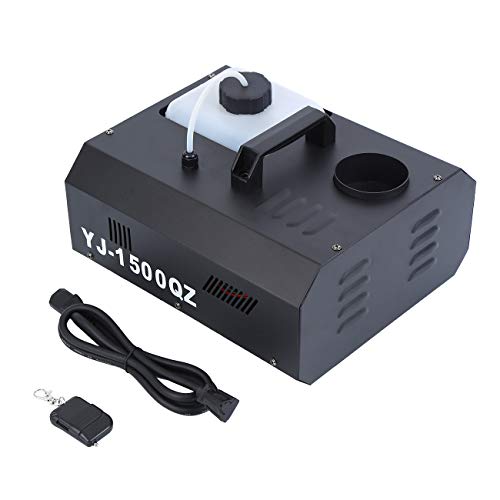 MuGuang 1500 W DMX Vertical de máquina de niebla humo eléctrica 2L con mando a distancia Fog Machine para Stage Wedding Disco DJ Bar Party Rocíe hasta aprox. 5 m