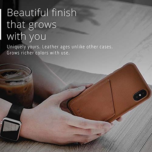 Mujjo Estuche para Apple iPhone 11 | Funda de Cuero Suave Efecto Envejecido Natural, Elevado 1 mm en la Pantalla, Cubierta súper Delgada (Negro)