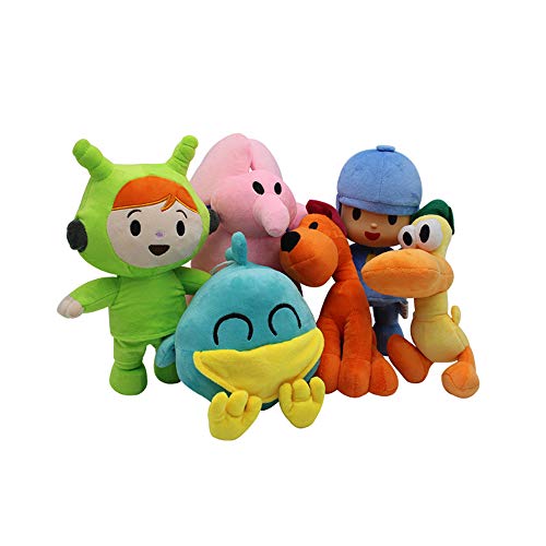 Muñeco de peluche Pocoyo Muñeca de personaje Muñeco de peluche Algodón relleno Muñeca de animales blandos Pocoyo, Pato, Loula, Elly, Sleepy Bird & Girl