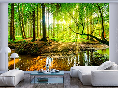 murando Fotomurales 400x280 cm XXL Papel pintado tejido no tejido Decoración de Pared decorativos Murales moderna de Diseno Fotográfico Bosque Naturaleza c-B-0241-a-a