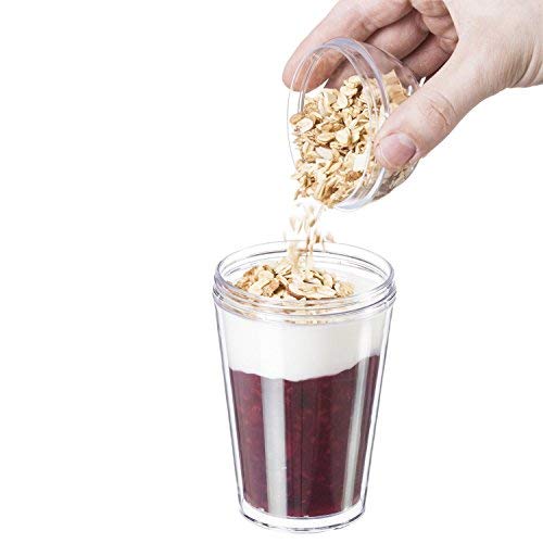 Müsli-to-Go - Taza de yogur y cereales, con tapa gruesa