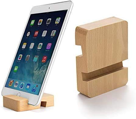 MYLB Soporte de Madera para teléfono，Portátil Soporte para teléfono Universal Cuna de Escritorio para teléfono Celular para Tabletas, iPad, Smartphone