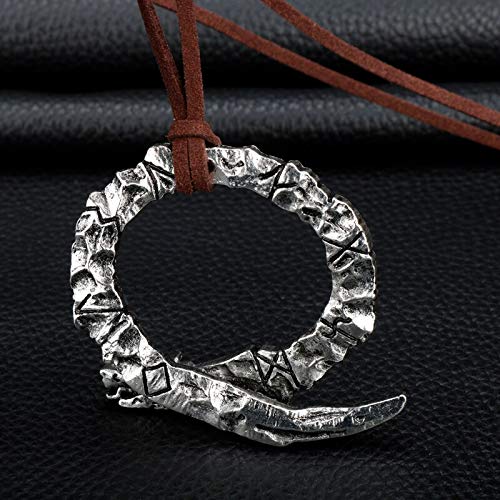 MZYSM God of War 4 Collar Hombres Mujeres Juego de Joyas Python Colgante Collar Baratija Joyas Collares góticos