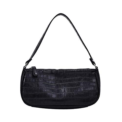 N / A Bolsos Retro para Mujeres Bolsos y Bolsos de Moda Vintage Bolsos subaxilares pequeños para Mujer Mini Bolso de Hombro de Verano Clut 27 * 14 * 5 cm