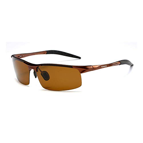 N / A Gafas de Sol de Tendencia para Hombre, Gafas de Sol cuadradas de Aluminio polarizado y magnesio, Espejos de conducción para Conductor, Gafas Deportivas al Aire Libre-Azul Negro