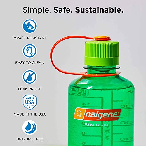 Nalgene 2078-2027 - Bidón con boca estrecha de acampada y senderismo, color gris