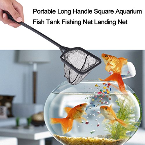 Ndier asa Larga portátil Plaza Acuario Fish Tank Red de Pesca Salabre Productos para Animales domésticos S