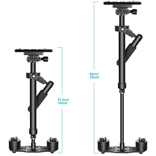 Neewer estabilizador Manual de aleación de Aluminio con Placa de liberación rápida Tornillo 1/4 de Pulgada para Canon Nikon Sony y videocámaras DSLR Video masiimo 3 kg