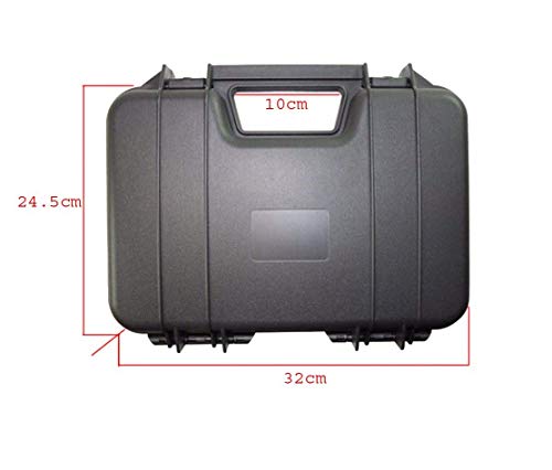 NEEZ Estuche para Rifle, Pistola, Protector táctico, Estuche rígido Compacto para llevarlo al Aire Libre de protección Acolchado (Caja Negra de 31 cm)