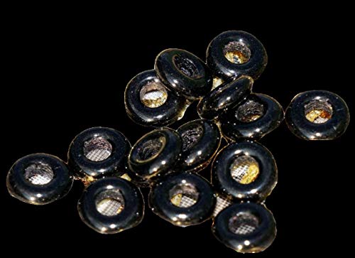 Negro opaco de Cristal checo Plana Anillo de Perlas Planas y Redondas O Perlas de 10mm x 3mm 40pcs