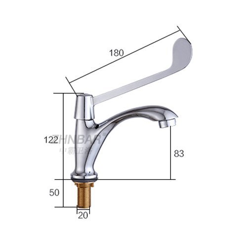 Neilyn Grifos modernos del grifo de la manija del hospital moderno del laboratorio Grifo entero del mezclador de la sola manija del tacto codo de cobre médico