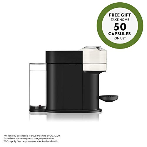 Nespresso Vertuo Next with Aeroccino, by Magimix - White,11710 - Reclamar 50 cápsulas de café más 2 meses (1º y 6º) suscripción de café gratis al comprar este producto