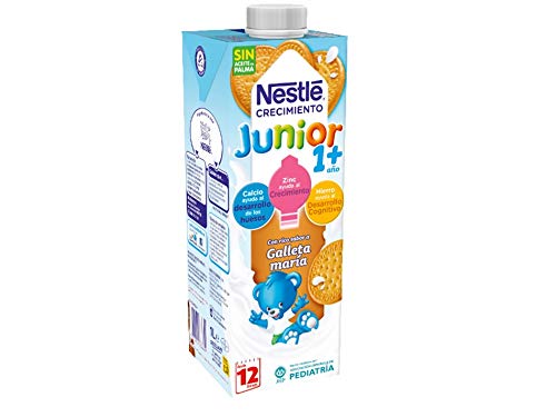 Nestlé Junior 1+ Cereales - Leche para niños a partir de 1 año - 6x1L, sin aceite de palma