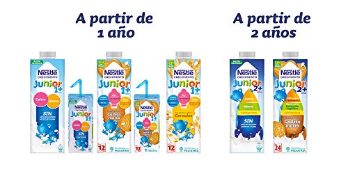 Nestlé Junior 1+ Cereales - Leche para niños a partir de 1 año - 6x1L, sin aceite de palma